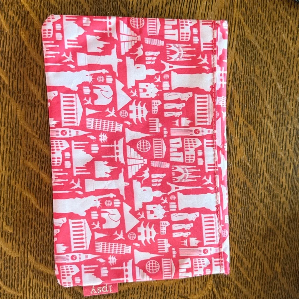 Pink and White Patterned Pouch